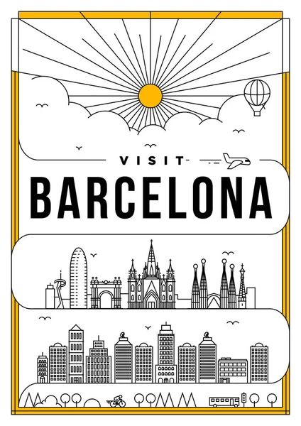 Template of Barcelona city — Stock Vector