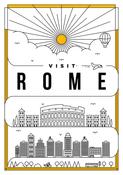 Template of Rome city — Stock Vector