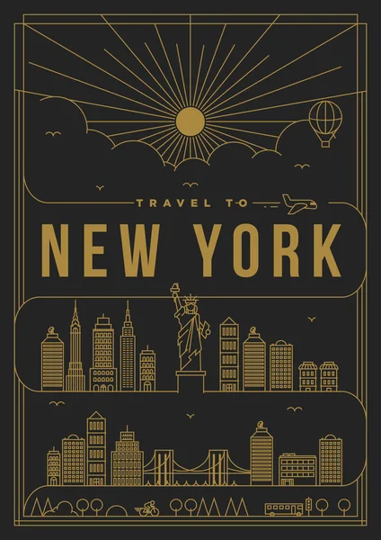 Plantilla de Nueva York — Vector de stock