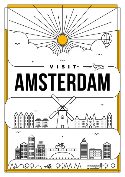 Template of Amsterdam city — Stock Vector