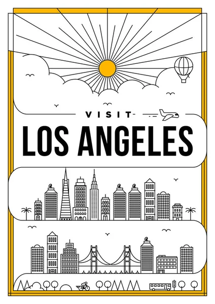 Los Angeles város sablon — Stock Vector