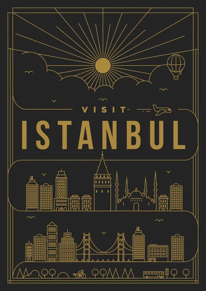 Sjabloon van Istanbul stad — Stockvector