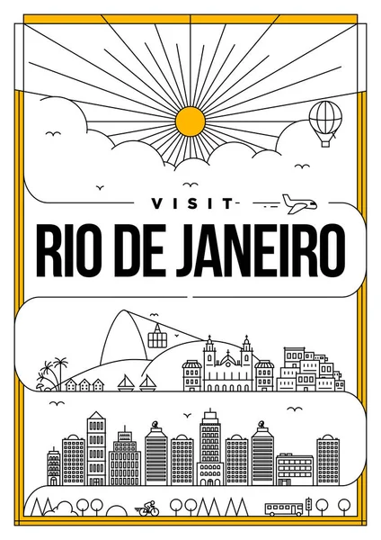 Vorlage der Stadt Rio de Janeiro — Stockvektor
