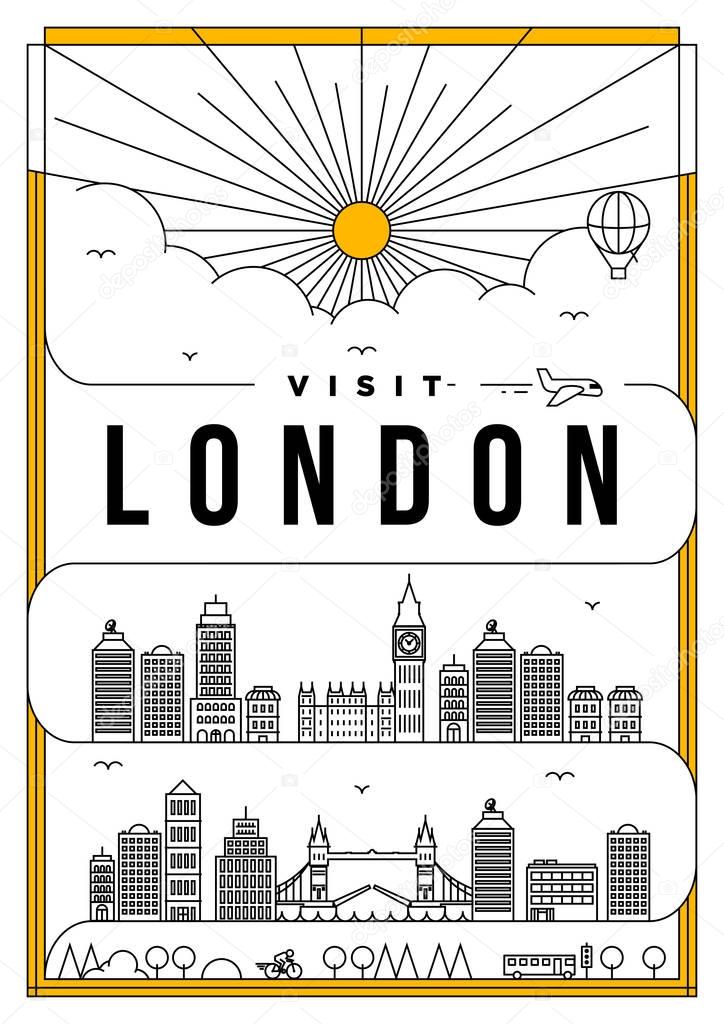 Template of London city, vector illustration