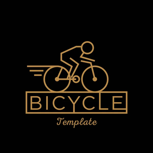 Ciclismo moderno estilo lineal logo — Vector de stock