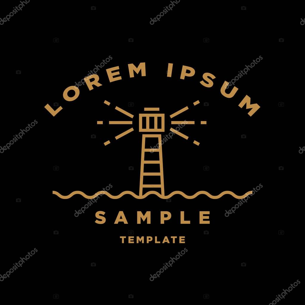 Lighthouse modern style linear logo, vector illustration