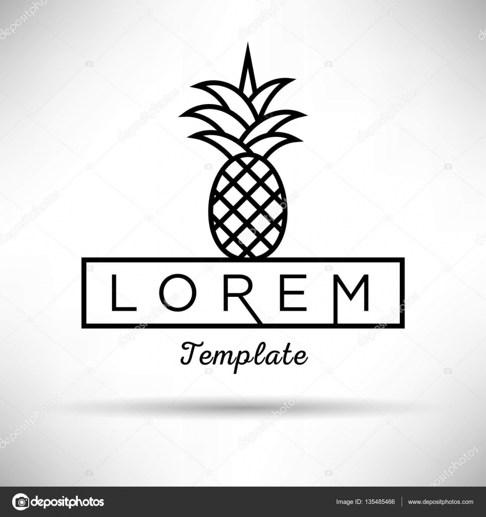 Pineapple Modern Style Linear Logo Stock Vector C Kursatunsal Pineapple Modern Style Linear Logo Stock Vector C Kursatunsal