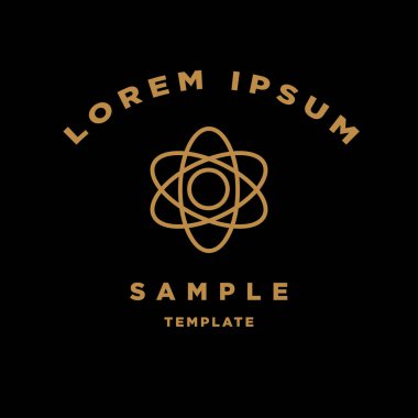 Atom modern stil doğrusal logosu