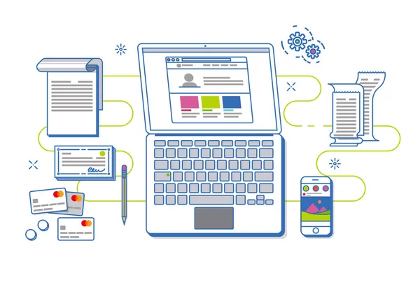 Dispositivos técnicos inteligentes — Vector de stock