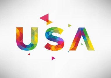 Ülke adı Tasarım renkli harflerle 