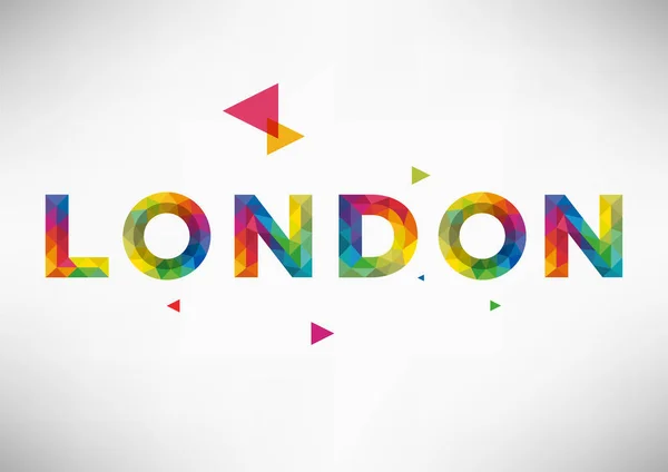 Nom de la ville design avec des lettres colorées — Image vectorielle