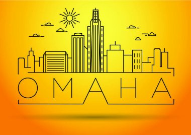 Omaha doğrusal şehir manzarası