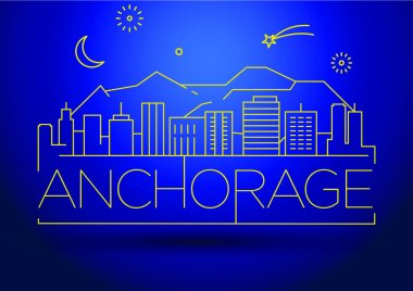 Anchorage doğrusal şehir manzarası