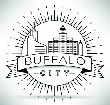 Buffalo doğrusal şehir manzarası 
