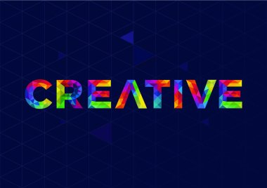 Modern geometrik yaratıcı kelime