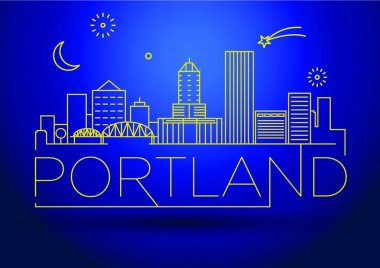 Portland doğrusal şehir manzarası 