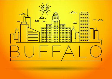 Buffalo doğrusal şehir manzarası 