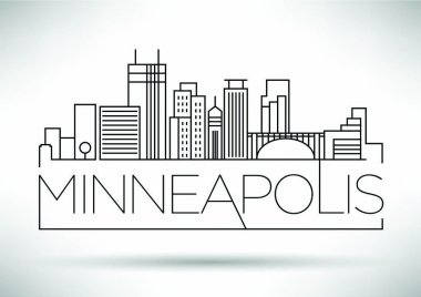 Minneapolis doğrusal şehir manzarası 