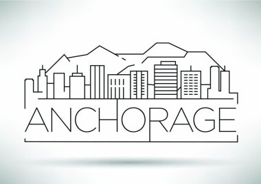 Anchorage doğrusal şehir manzarası