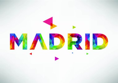 Modern geometrik Madrid Word
