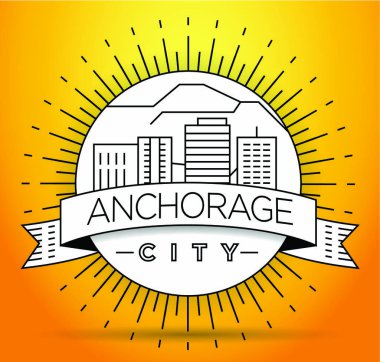 Anchorage doğrusal şehir manzarası