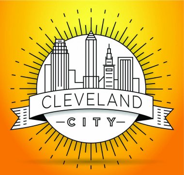 Cleveland doğrusal şehir manzarası 