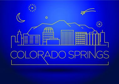 Colorado Springs doğrusal şehir manzarası 