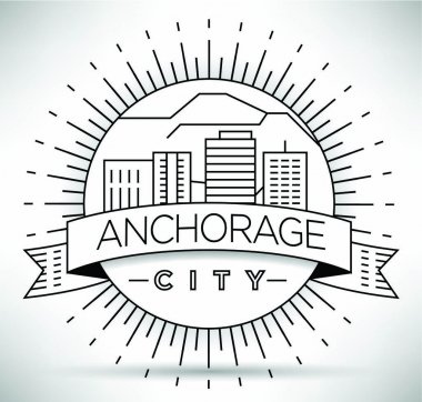 Anchorage doğrusal şehir manzarası