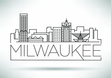 Milwaukee doğrusal şehir manzarası 