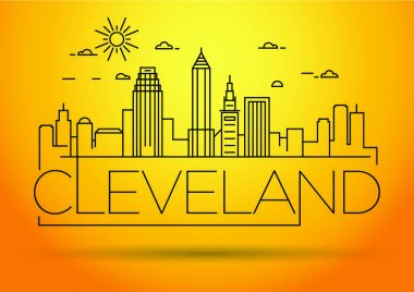 Cleveland doğrusal şehir manzarası 