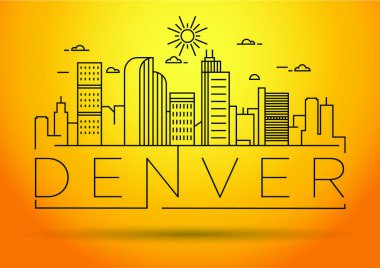 Denver doğrusal şehir manzarası 