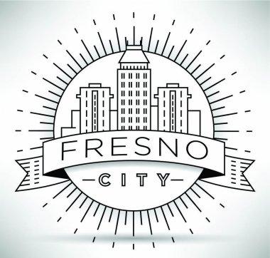 Fresno doğrusal şehir manzarası 