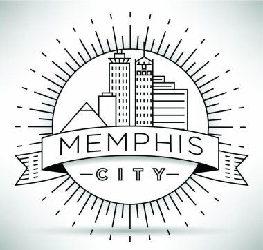 Memphis doğrusal şehir manzarası 