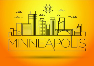 Minneapolis doğrusal şehir manzarası 