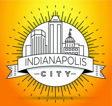 Indianapolis doğrusal şehir manzarası 