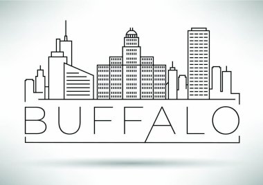 Buffalo doğrusal şehir manzarası 