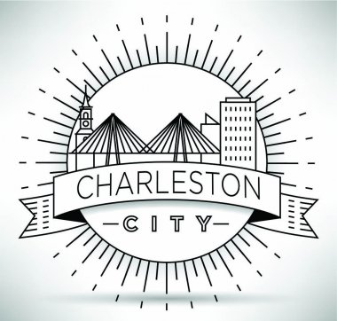 Charleston doğrusal şehir manzarası 