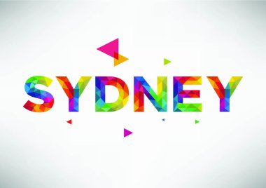 Modern geometrik Sydney Word