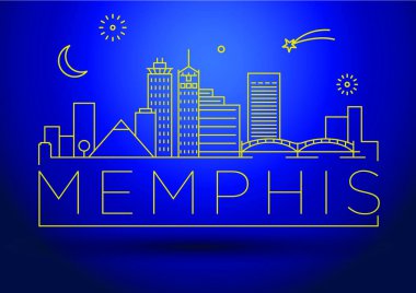 Memphis doğrusal şehir manzarası 