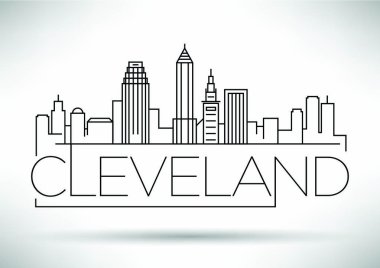 Cleveland doğrusal şehir manzarası 