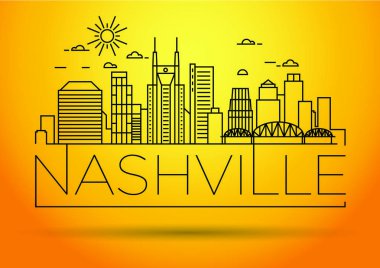 Nashville Linear City Skyline   clipart