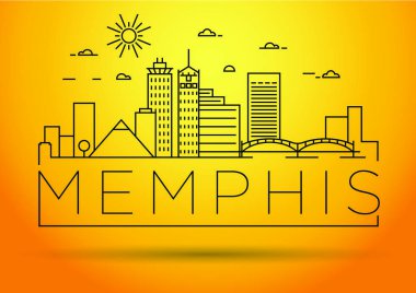 Memphis doğrusal şehir manzarası 