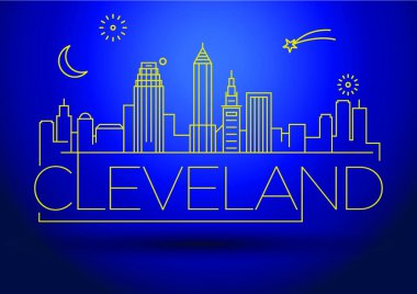 Cleveland doğrusal şehir manzarası 