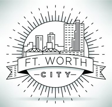 Ft Worth doğrusal şehir manzarası 