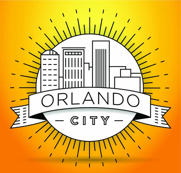 De Skyline van de lineaire stad van Orlando — Stockvector