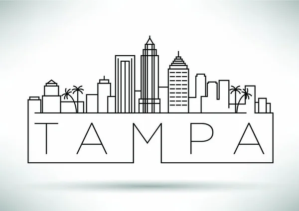 Panorama lineární města Tampa — Stockový vektor