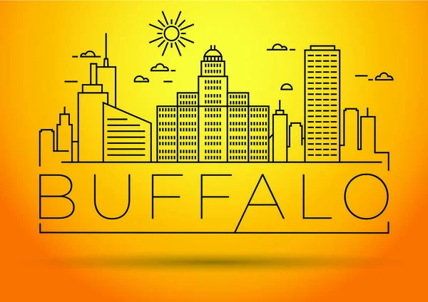 Ciudad lineal de Buffalo Skyline — Archivo Imágenes Vectoriales