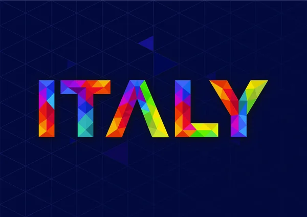 Moderna geometriska Italien Word — Stock vektor
