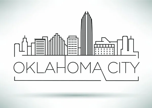 Lineare Skyline der Stadt Oklahoma — Stockvektor