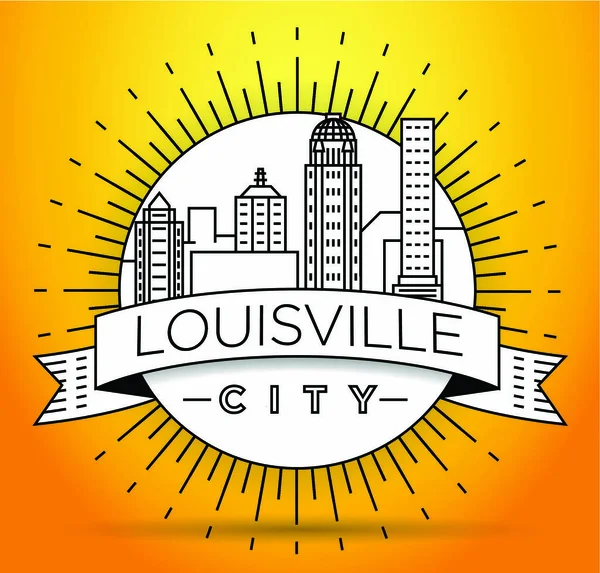 De Skyline van de lineaire stad van de Louisville — Stockvector